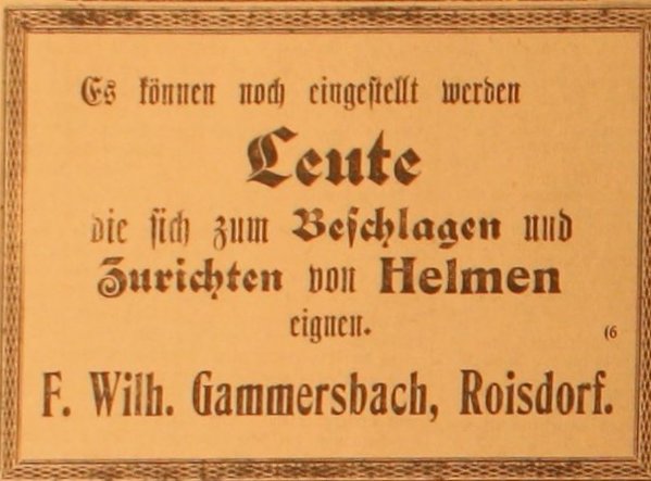 Anzeige im General-Anzeiger vom 20. August 1914