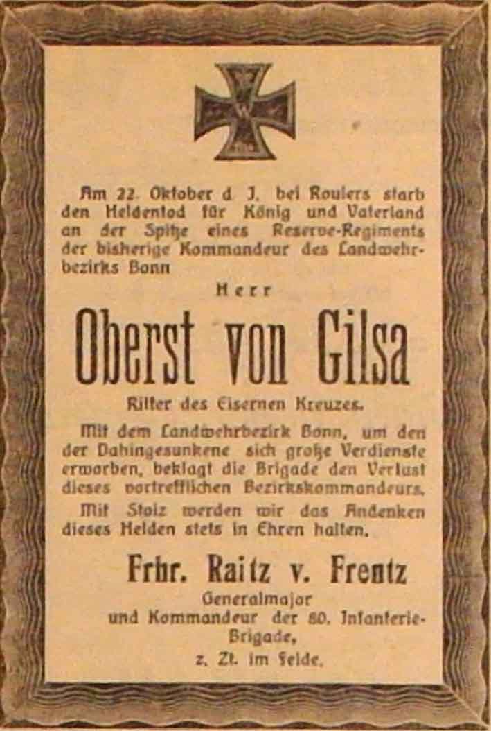 Anzeige im General-Anzeiger vom 14. Dezember 1914