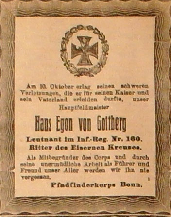 Anzeige im General-Anzeiger vom 12. Oktober 1914
