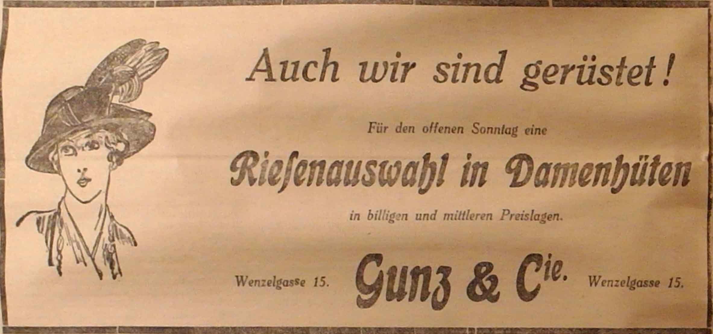 Anzeige in der Deutschen Reichs-Zeitung vom 24. Oktober 1914