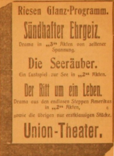 Anzeige im General-Anzeiger vom 26. September 1914