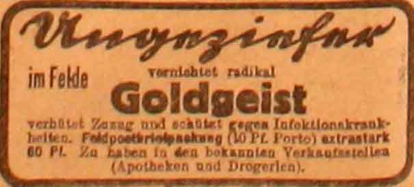 Anzeige im General-Anzeiger vom 10. April 1915