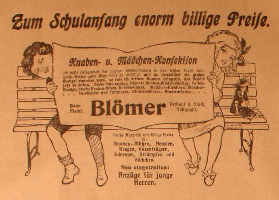Anzeige in der Deutschen Reichs-Zeitung vom 14. April 1915