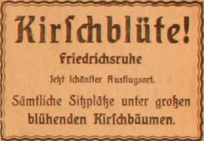 Anzeige im General-Anzeiger vom 27. April 1915