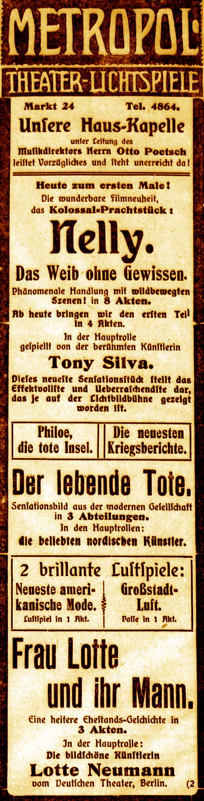 Anzeige im General-Anzeiger vom 24. August 1915