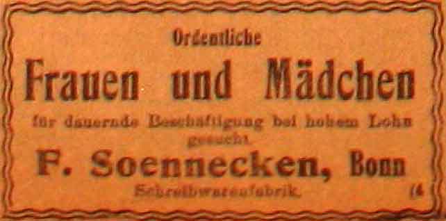Anzeige im General-Anzeiger vom 7. Juli 1915