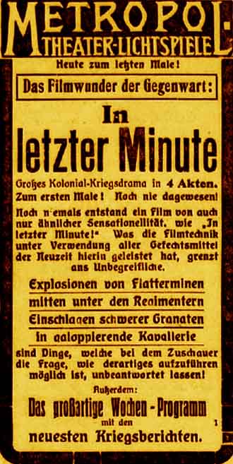 Anzeige im General-Anzeiger vom 19. Juli 1915