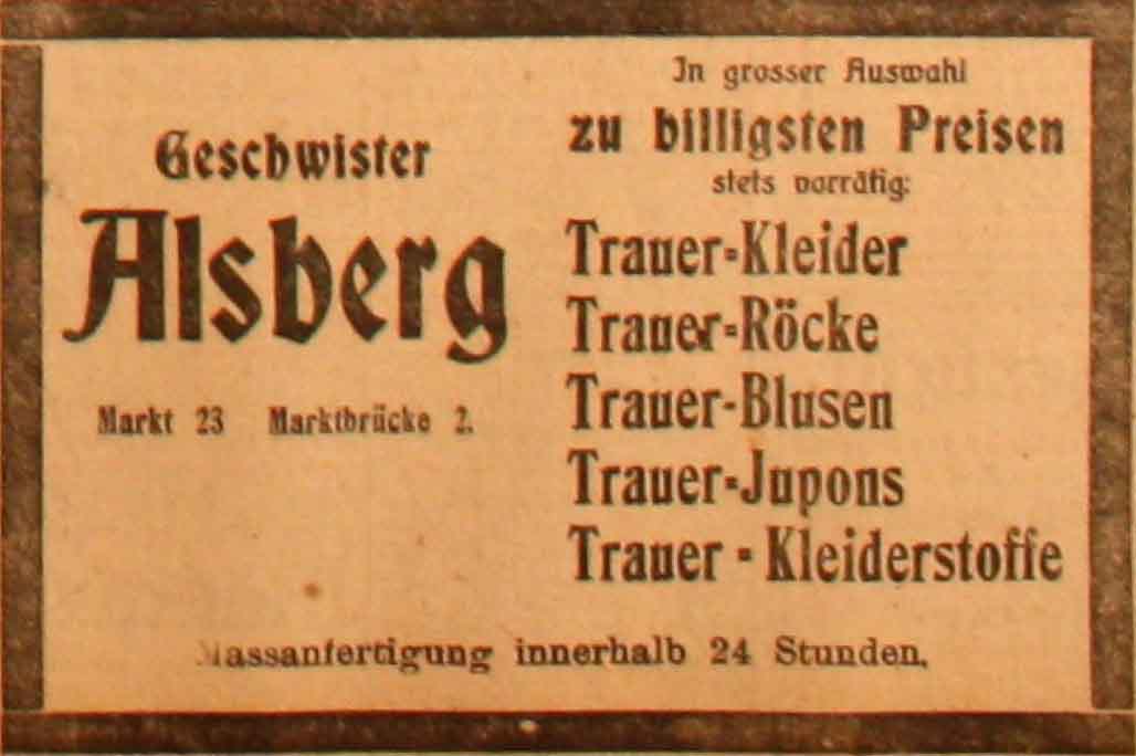 Anzeige im General-Anzeiger vom 2. März 1915