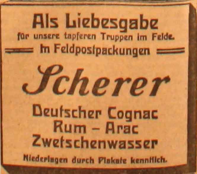 Anzeige im General-Anzeiger vom 3. März 1915
