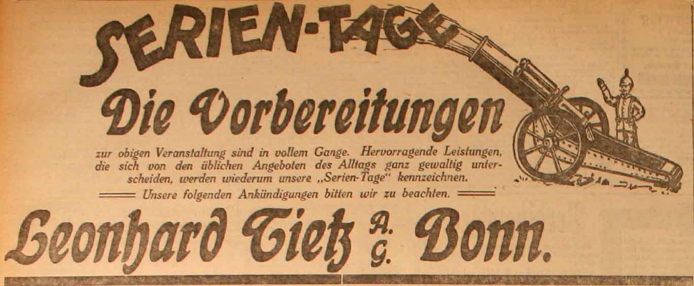 Anzeige in der Deutschen Reichs-Zeitung vom 6. März 1915