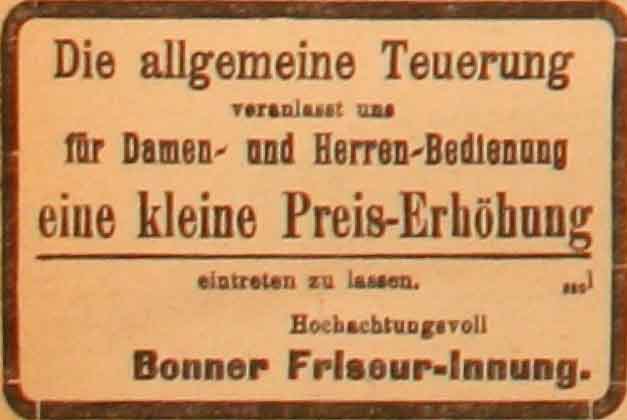 Anzeige in der Deutschen Reichs-Zeitung vom 20. März 1915