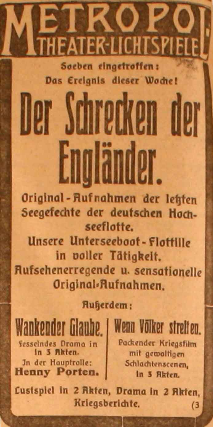 Anzeige im General-Anzeiger vom 24. März 1915
