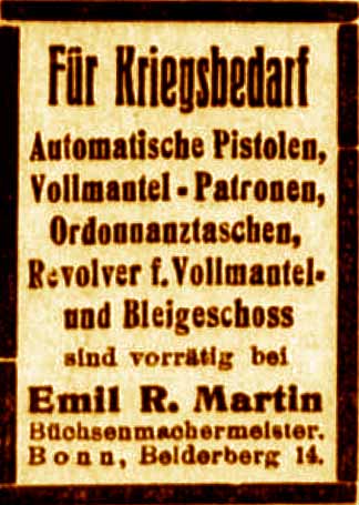 Anzeige im General-Anzeiger vom 22. Februar 1916