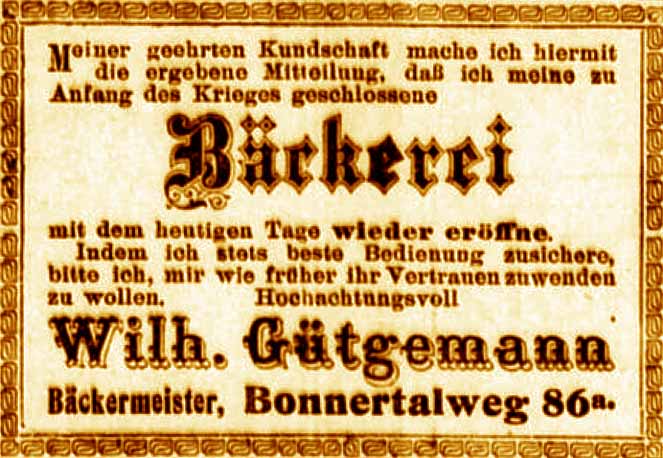 Anzeige im General-Anzeiger vom 13. Mai 1916