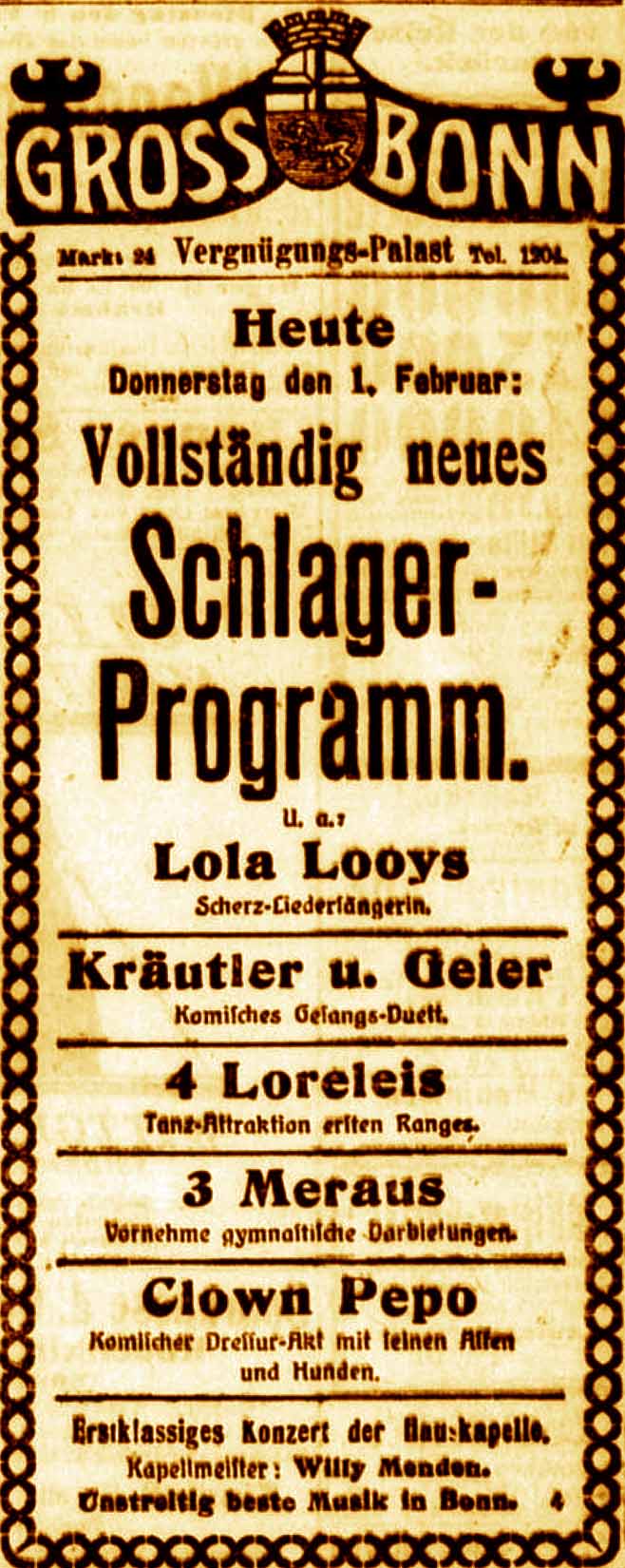Anzeige im General-Anzeiger vom 2. Februar 1917