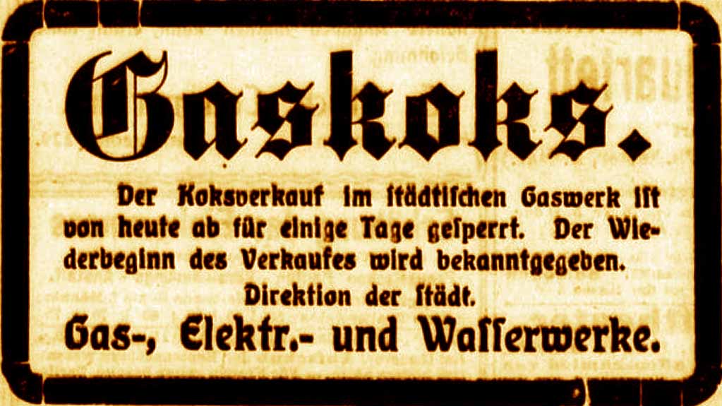 Anzeige im General-Anzeiger vom 2. Februar 1917