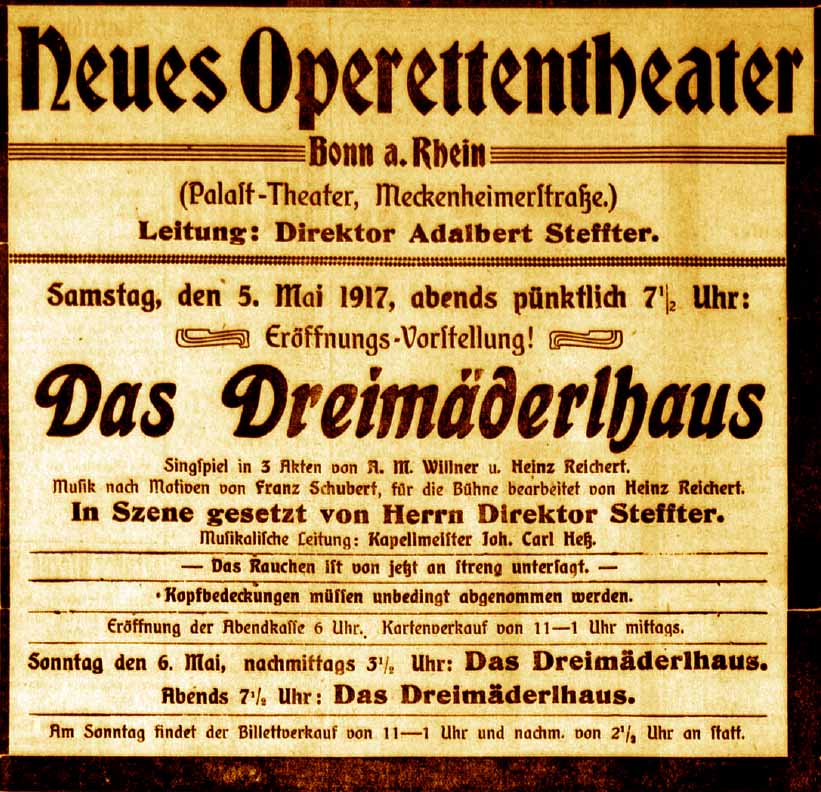 Anzeige im General-Anzeiger vom 5. Mai 1917