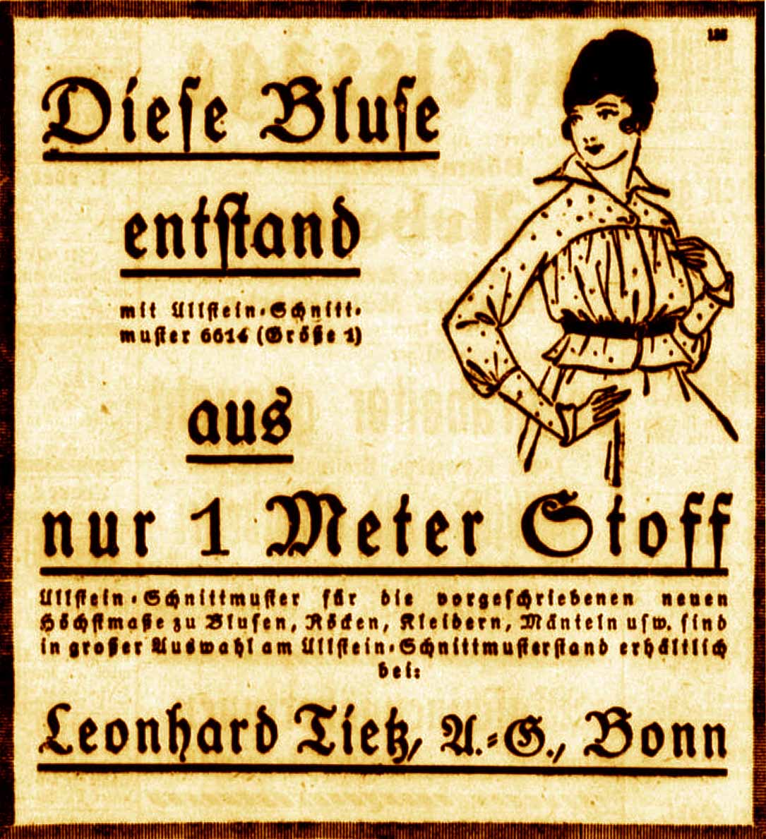 Anzeige im General-Anzeiger vom 9. Mai 1917