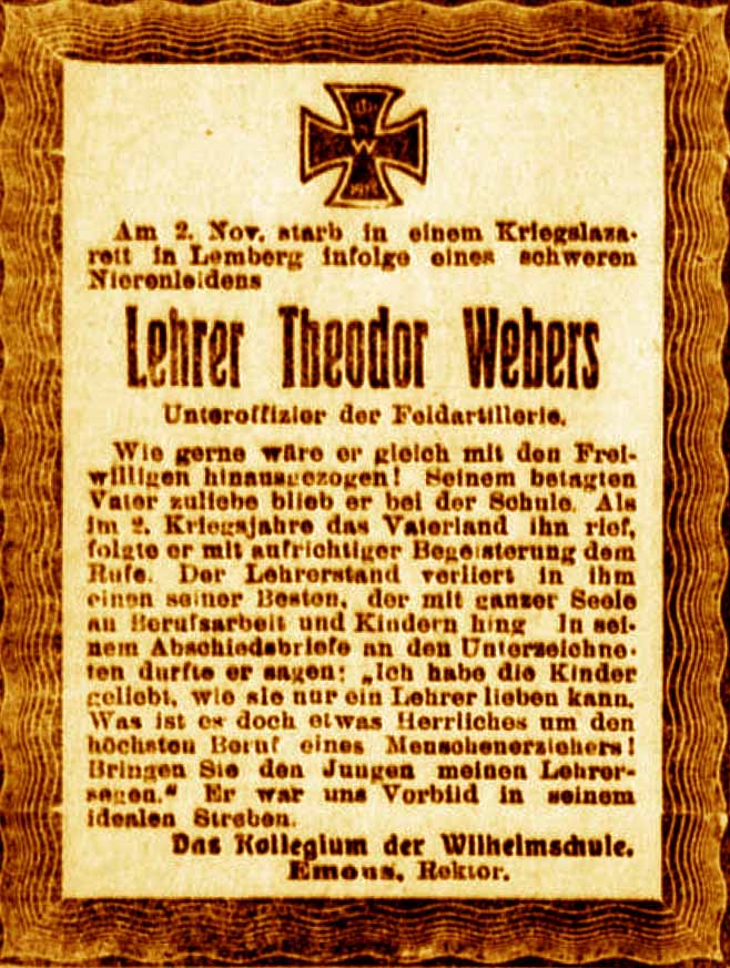 Anzeige im General-Anzeiger vom 9. November 1917