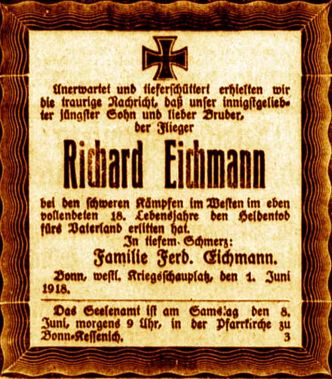 Anzeige im General-Anzeiger vom 5. Juni 1918